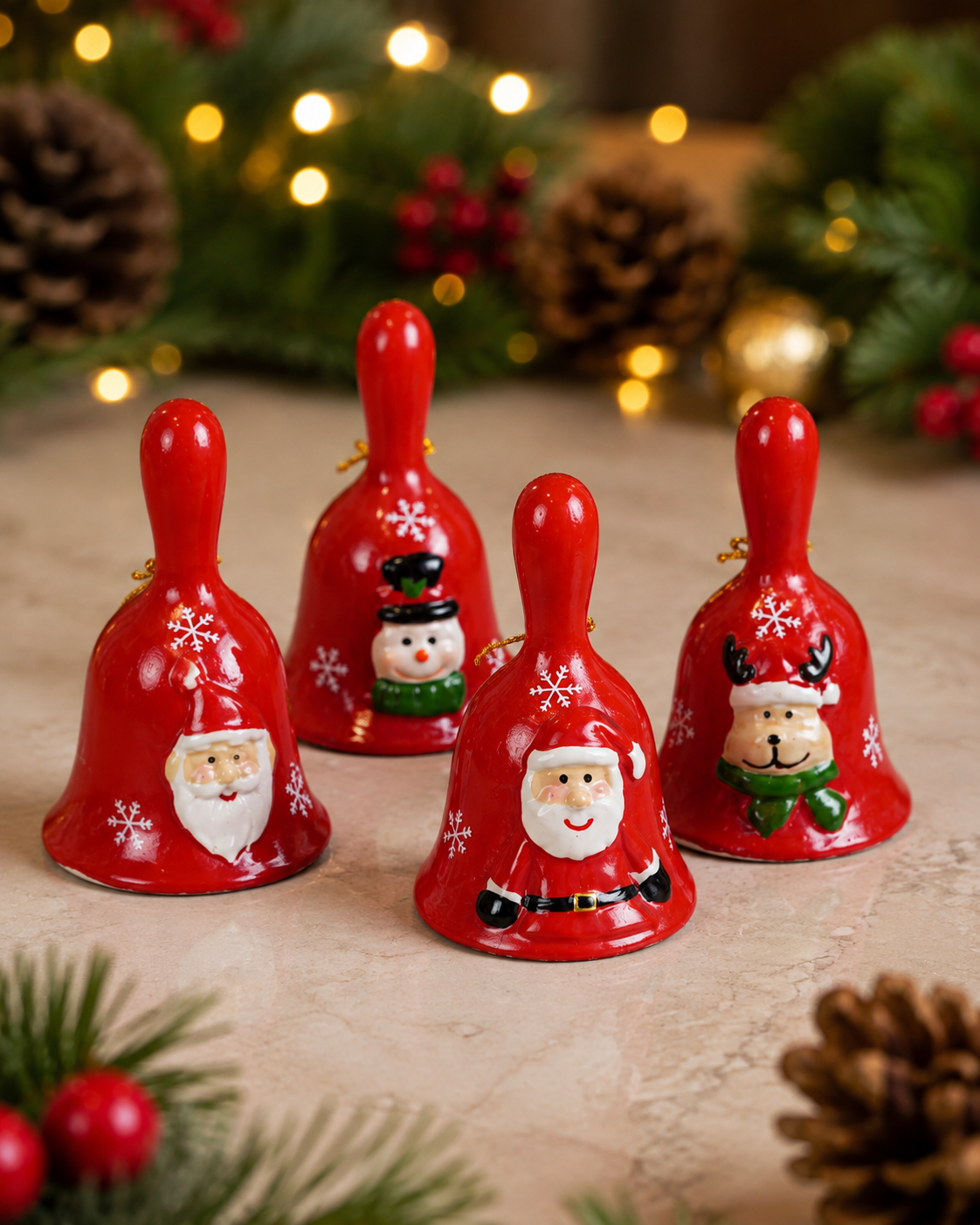 THD813 Christmas Red Bell Figurine