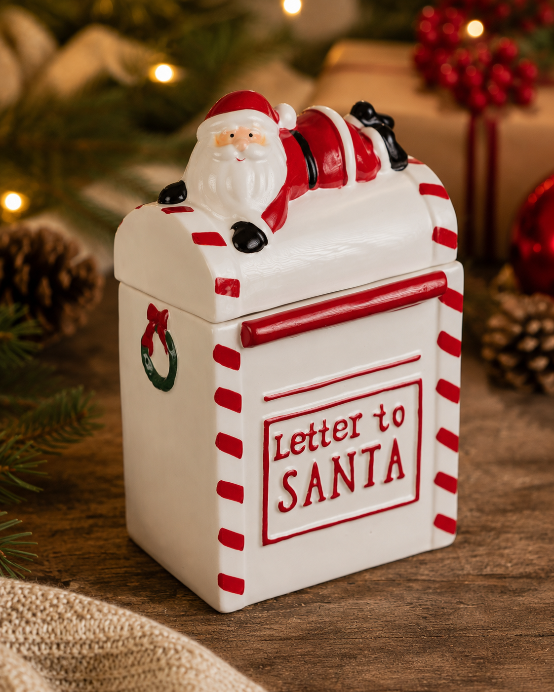 THD883 Santa Christmas Canister – Letter to Santa Design
