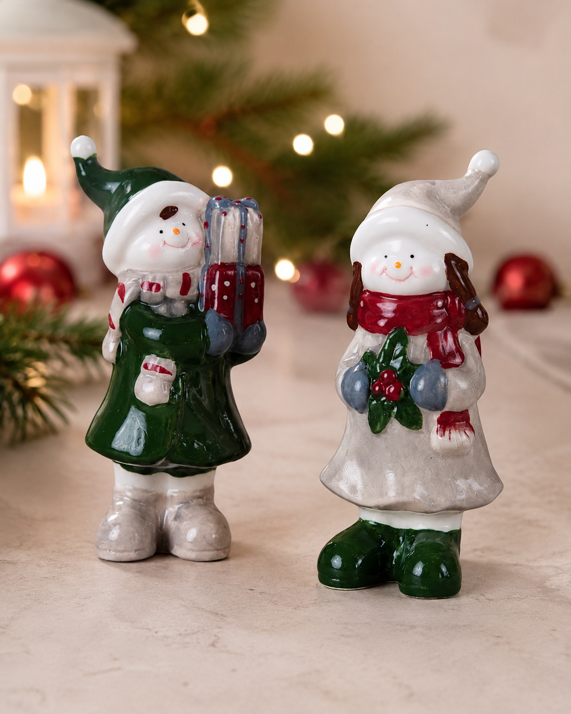 THD906 Christmas Snowman Figurine – Festive Snowman Décor
