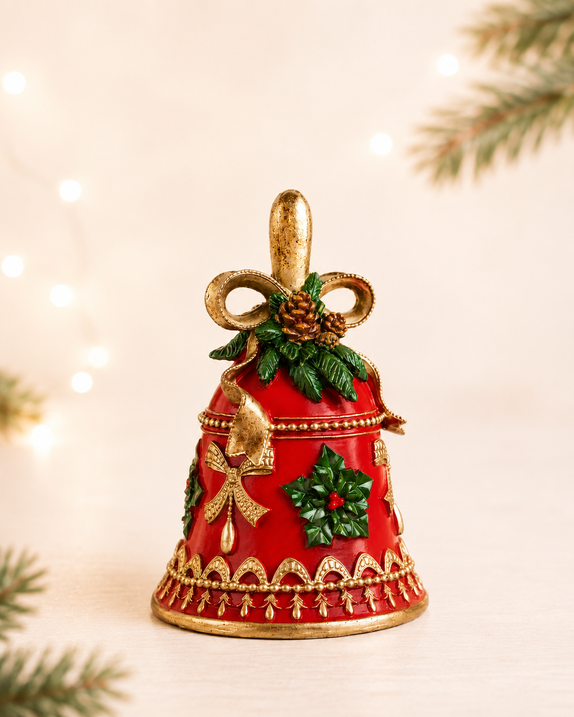 THD917  Hollie Christmas Bell Tabletop Décor
