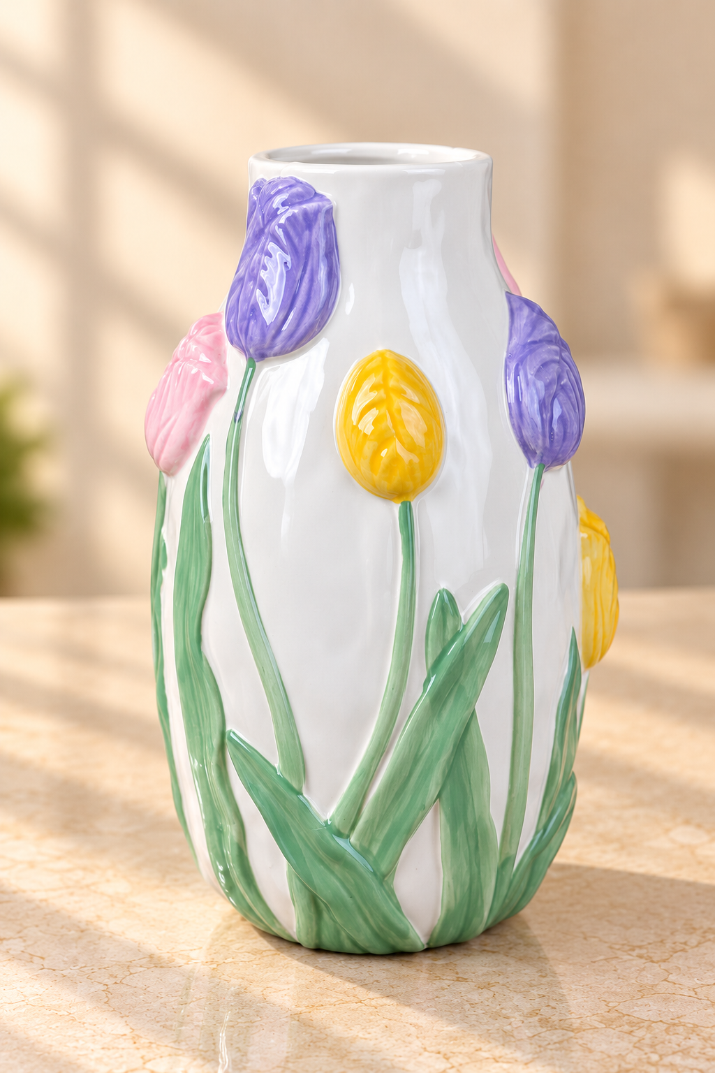 TT-176 Tulip Garden Ceramic Vase / Planter