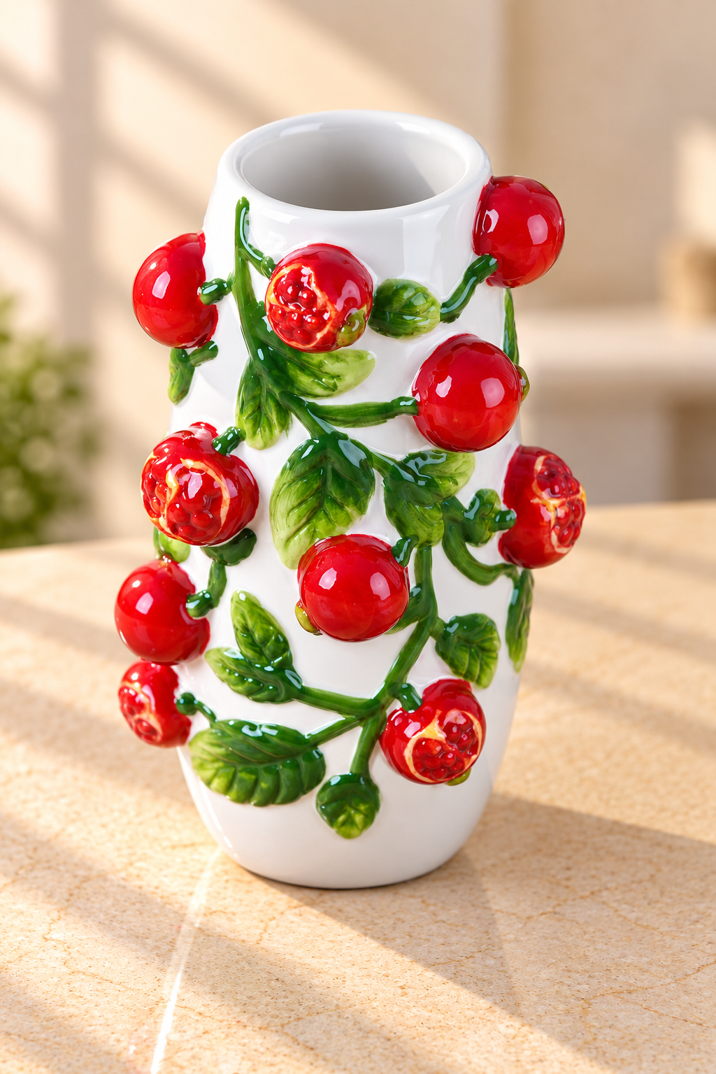 TT-178 Pomegranate Ceramic Vase / Planter