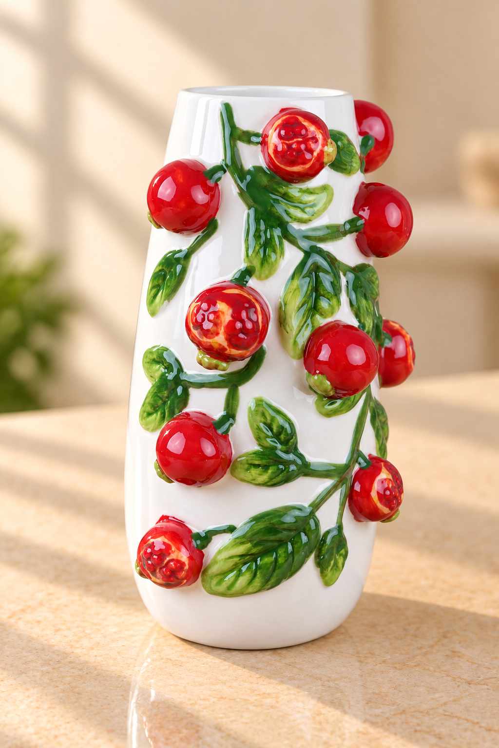 TT-178 Pomegranate Ceramic Vase / Planter