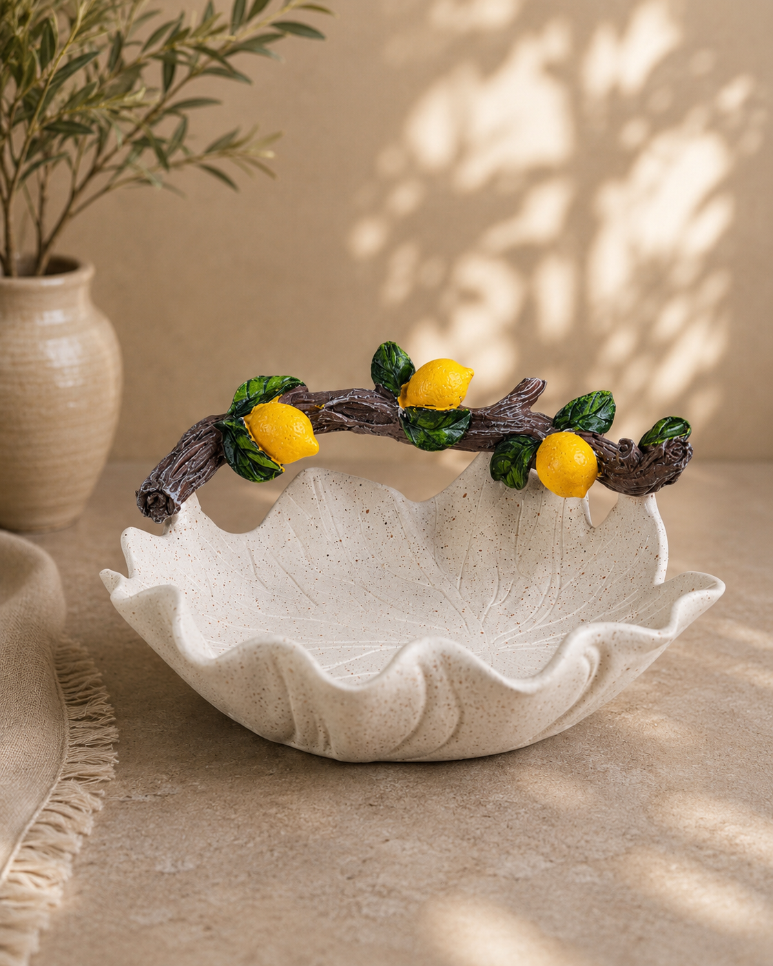 TT106 Lemon Branch Decorative Serving Bowl & Multipurpose Holder