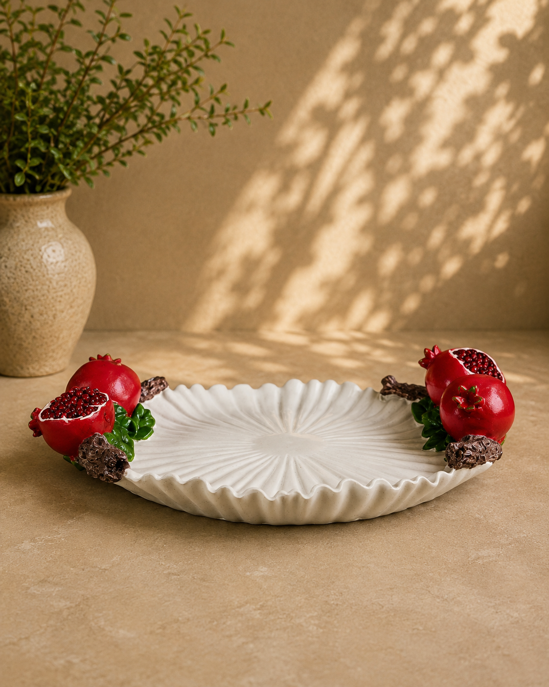 TT113 Pomegranate Decorative Serving Platter & Multipurpose Holder