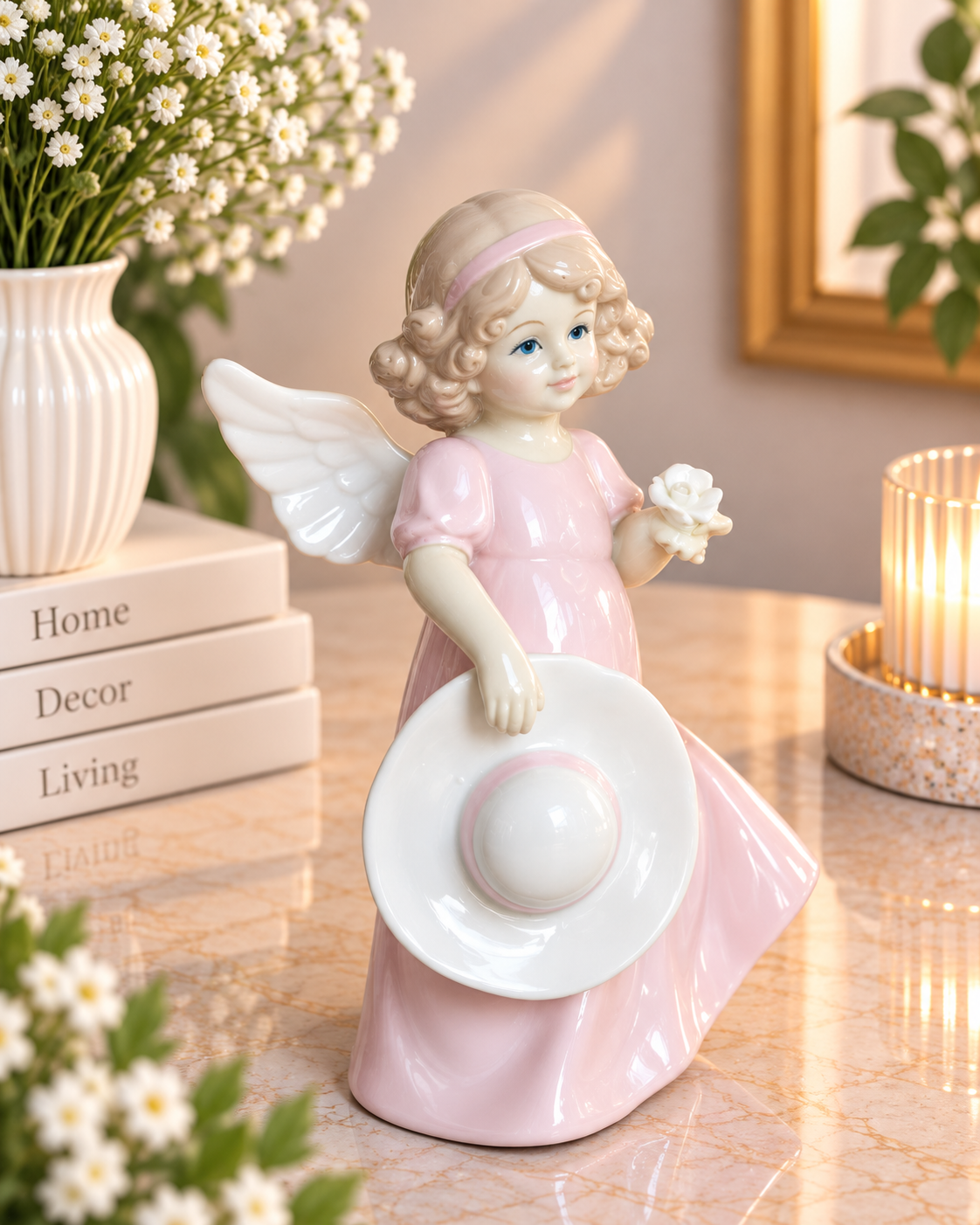 THD100 ANGEL FIGURINE WITH HAT
