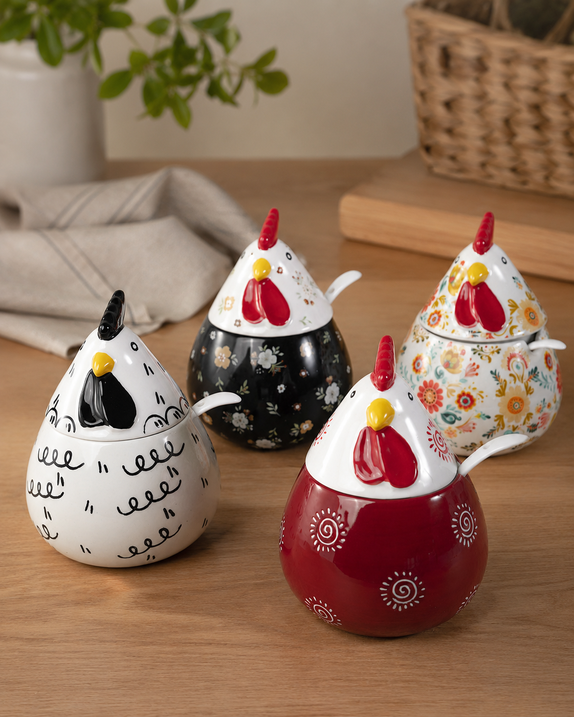 DD-101 Ceramic Storage Jar with Spoon