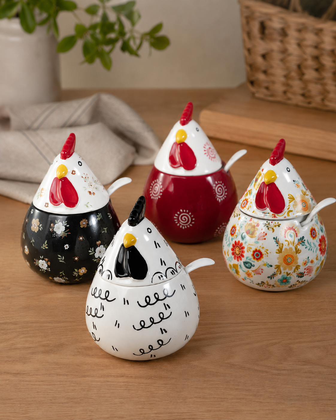 DD-101 Ceramic Storage Jar with Spoon