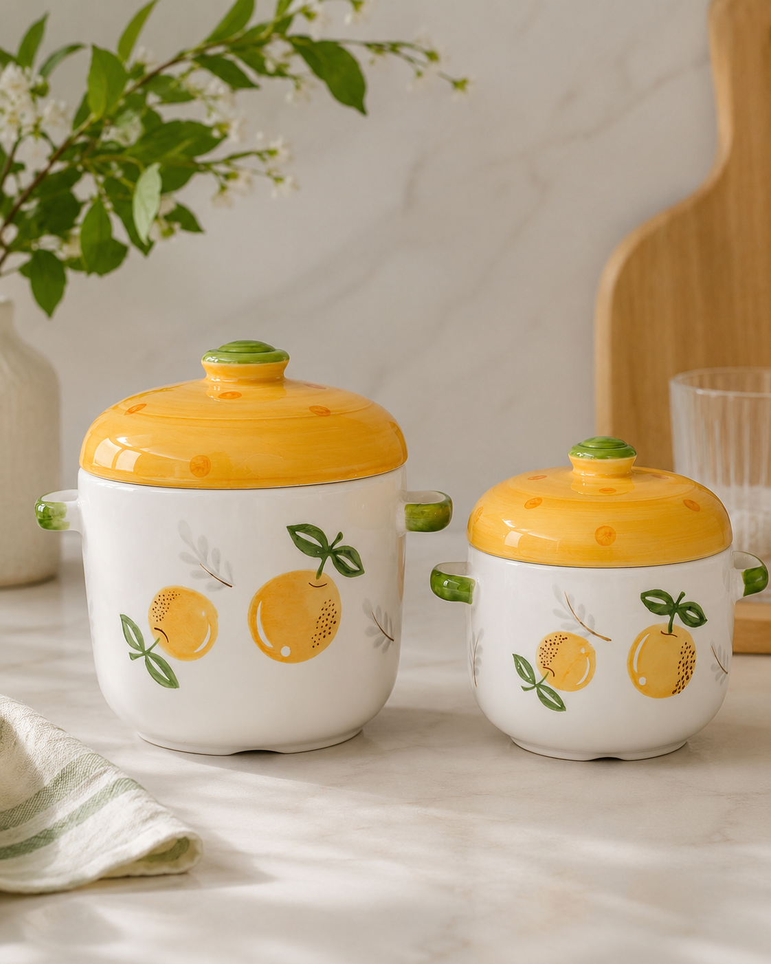 DD- 104 Ceramic Kitchen Storage Canister with Double Lid