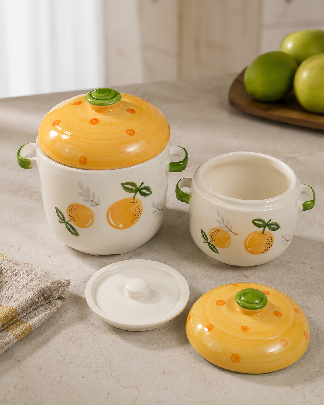 DD- 104 Ceramic Kitchen Storage Canister with Double Lid
