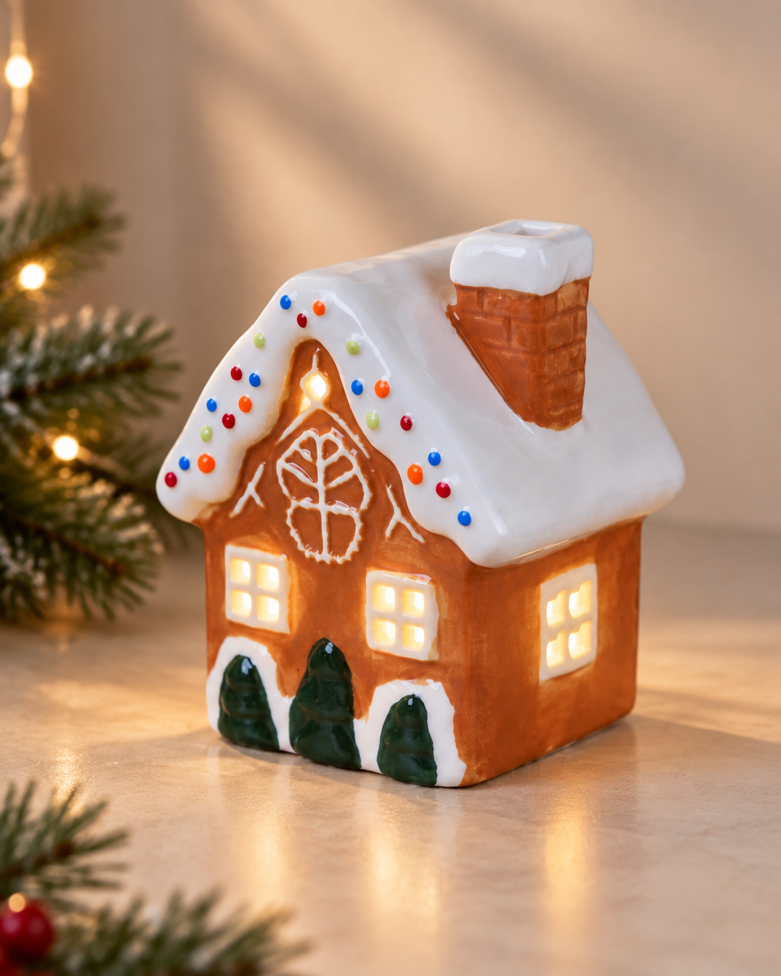 THD786 Mini Gingerbread Christmas House Table Top Decoration