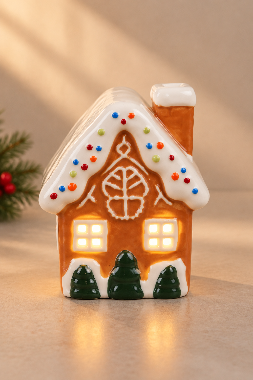 THD786 Mini Gingerbread Christmas House Table Top Decoration