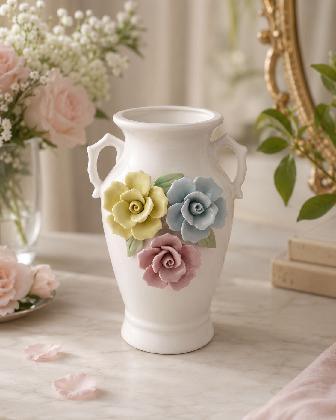 TT-270 Ceramic Rose Flower Vase