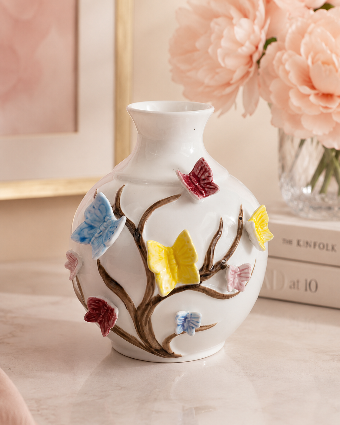 TT-269 Ceramic Butterfly Flower Vase
